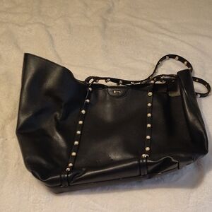 Gianni Bini Black Tote with Stud Accents